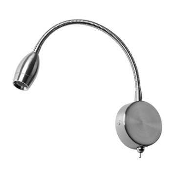 Arată detalii pentru Lampă de perete flexibilă LED, Nichel satinat, 3W, 4200K Imagine Lampă de perete flexibilă LED, Nichel satinat, 3W, 4200K