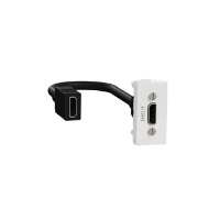 Imagine Priză HDMI precablată 1 modul Schneider Noua Unica, alb