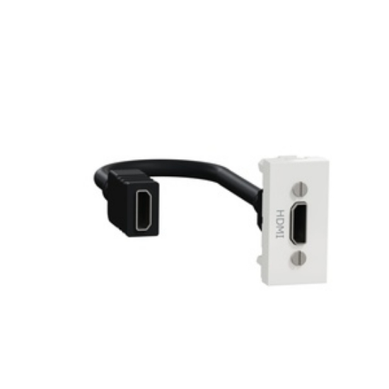 Imagine Priză HDMI precablată 1 modul Schneider Noua Unica, alb