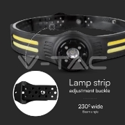 Imagine Lanternă frontală LED 3W + 5W COB IP43 cu încărcare tip C