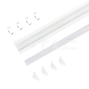Imagine Profil Aluminiu pentru Bandă LED 2m 24,7mm x 7mm Alb