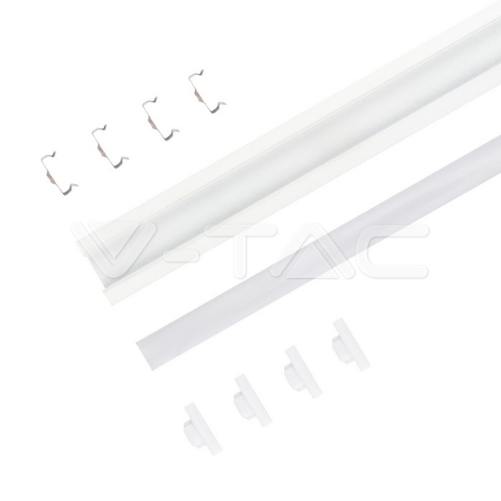 Imagine Profil Aluminiu pentru Bandă LED 2m 24,7mm x 7mm Alb