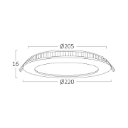 Imagine Spot LED rotund încastrat 18W 1360lm 3000K Ø225mm Braytron