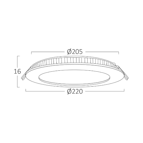 Imagine Spot LED rotund încastrat 18W 1360lm 3000K Ø225mm Braytron