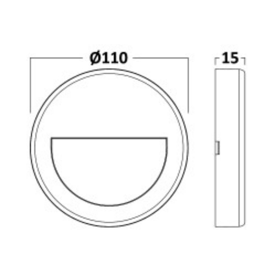Imagine Aplica LED Vekta-B Rotundă Albă 3W 3000K IP65