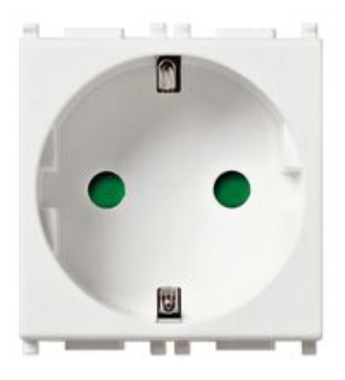 Imagine Priză Schuko cu capac modular alb 2M Thea Panasonic