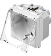 Imagine Priză Schuko cu capac modular alb 2M Thea Panasonic