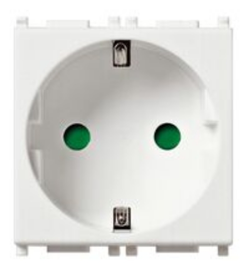 Imagine Priză Schuko cu capac modular alb 2M Thea Panasonic