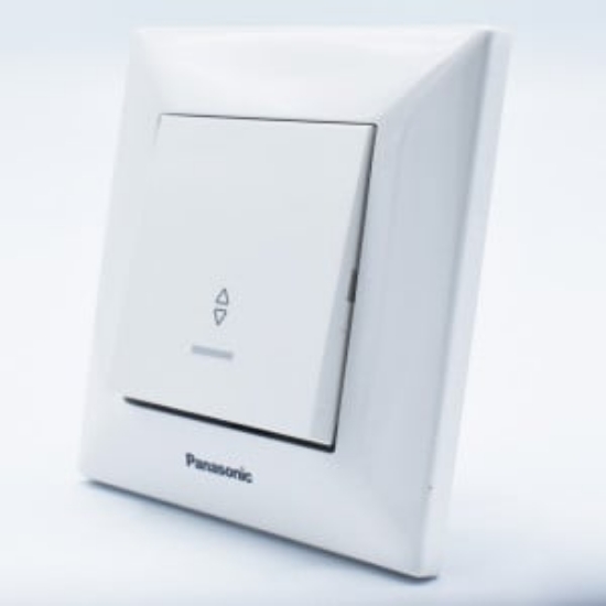 Imagine Comutator cap scară cu LED Arkedia Panasonic ST alb