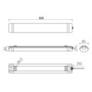 Imagine Corp etanș LED GTV OMNIA 18W 60CM IP65 4000K