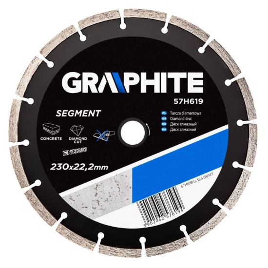 Imagine Disc diamantat segmentat pentru zidărie 230mm/22,2mm GRAPHITE 57H619