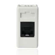 Imagine Priză telefonică RJ11 Gewiss System, 1 modul, alb