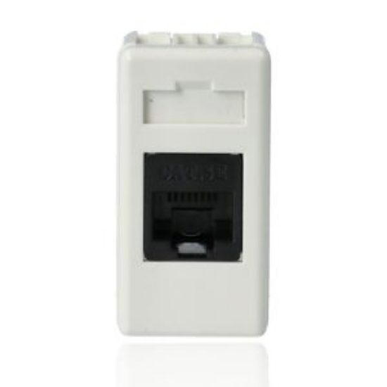 Imagine Priză telefonică RJ11 Gewiss System, 1 modul, alb