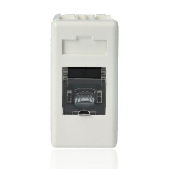 Imagine Priză telefonică RJ11 Gewiss System, 1 modul, alb