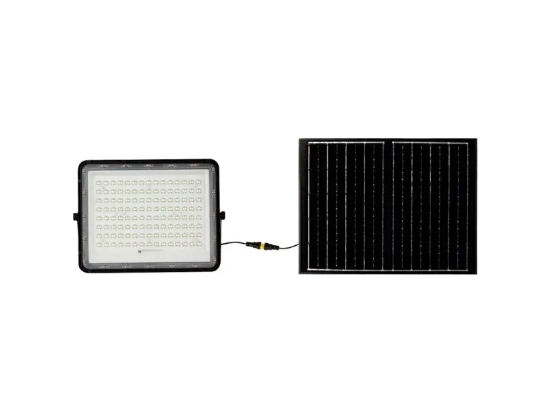 Imagine Proiector LED VTAC 20W 1800lm lumină rece cu panou solar negru IP65 cablu 3m 7827