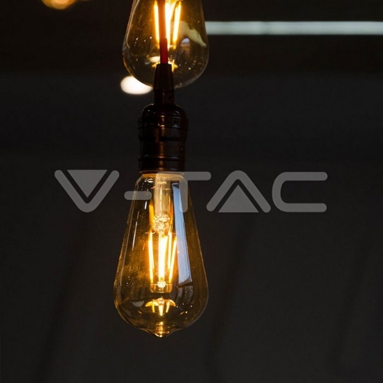 Imagine Bec LED ST64 E27 6W cu filament 2200K model Edison