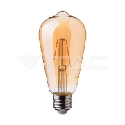Imagine Bec LED ST64 E27 6W cu filament 2200K model Edison