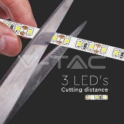 Imagine Bandă LED V-TAC 12V 3528 120LED/8W/M IP20 4500K 5M Rola