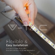 Imagine Bandă LED V-TAC 12V 3528 120LED/8W/M IP20 4500K 5M Rola