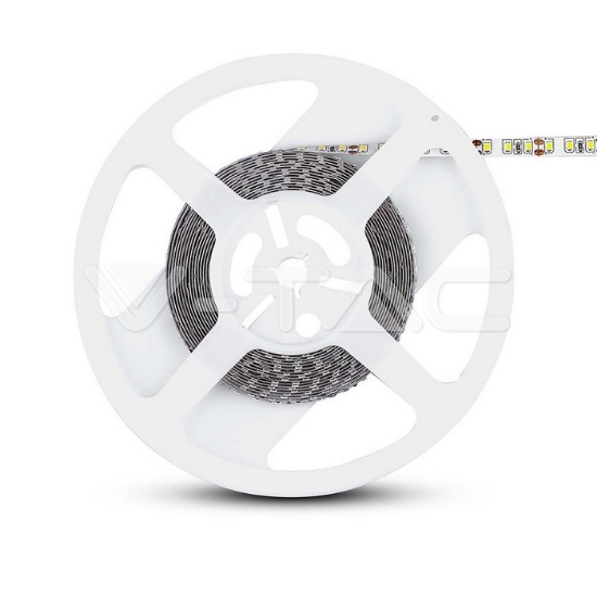 Imagine Bandă LED V-TAC 12V 3528 120LED/8W/M IP20 4500K 5M Rola
