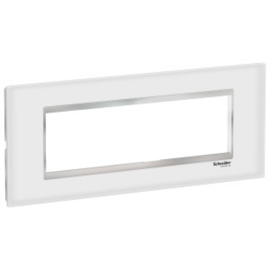 Imagine Rama ornament Schneider Easy Styl 4 module Sticla Alb/Negru