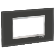 Imagine Rama ornament Schneider Easy Styl 4 module Sticla Alb/Negru