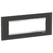 Imagine Rama ornament Schneider Easy Styl 4 module Sticla Alb/Negru