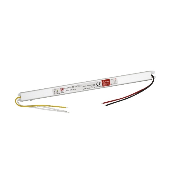 Imagine Transformator LED 230V/24V 48W Aluminiu Îngust