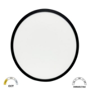 Imagine Plafonieră LED Rotundă PC 24W 230V Lumină Albă - IP44 - Negru