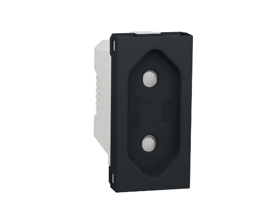 Imagine Priză simplă Schneider Electric Noua Unica 2P 10A 1M Antracit