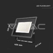 Imagine Proiector LED V-TAC SMD Slim 200W Lumină Rece Negru Seria F