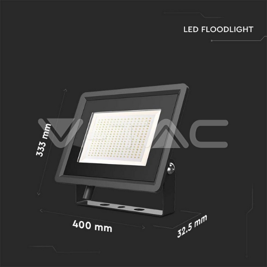 Imagine Proiector LED V-TAC SMD Slim 200W Lumină Rece Negru Seria F