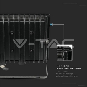 Imagine Proiector LED V-TAC SMD Slim 200W Lumină Rece Negru Seria F
