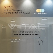 Imagine Plafonieră LED V-TAC 18W cu temperatură de culoare interschimbabilă