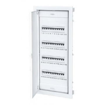 Arată detalii pentru Tablou electric metalic incastrat 48+8 module Scame IP40 usa mata Imagine Tablou electric metalic incastrat 48+8 module Scame IP40 usa mata