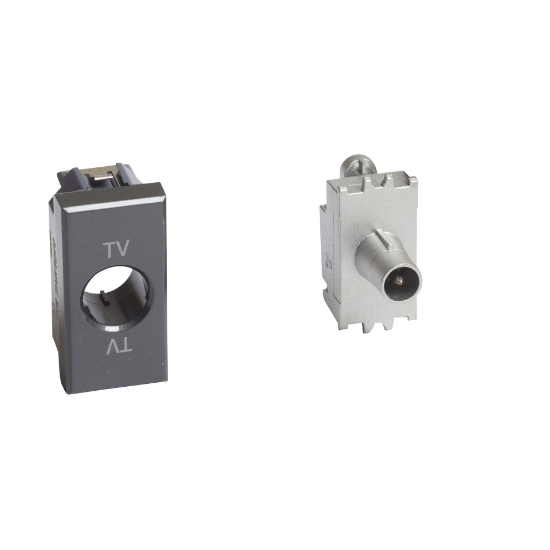 Imagine Priza TV modulară 1M alb/tech/antracit Axolute H4202D