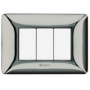 Imagine Placă Bticino Matix 3 module, culoare iron