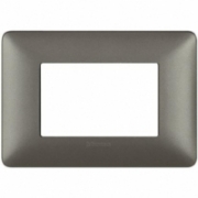 Imagine Placă Bticino Matix 3 module, culoare iron