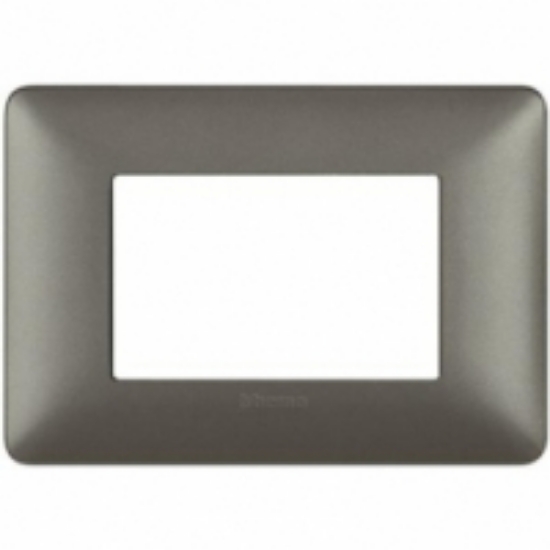 Imagine Placă Bticino Matix 3 module, culoare iron