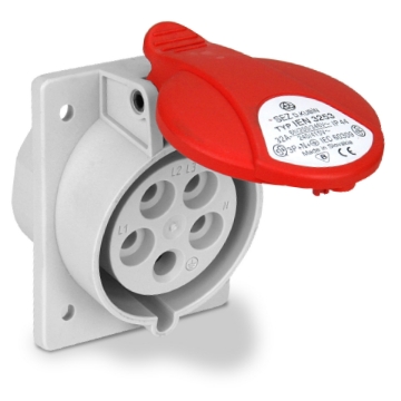 Arată detalii pentru Priză industrială încastrabilă 5P 32A 400V IP54 Imagine Priză industrială încastrabilă 5P 32A 400V IP54