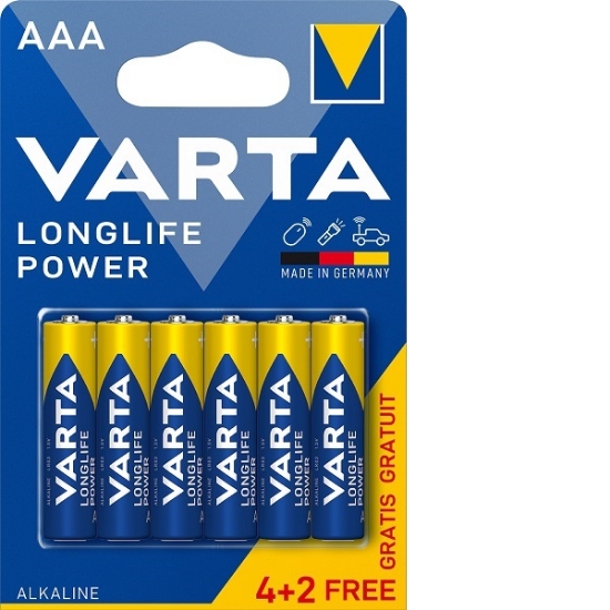 Imagine Baterie alcalină VARTA LR03 Blister 4+2 buc