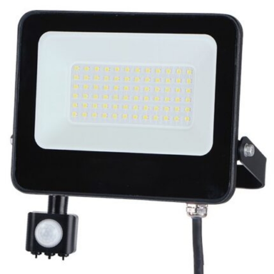 Imagine Proiector LED Slim 20W 6500K cu Senzor IP54 Negru