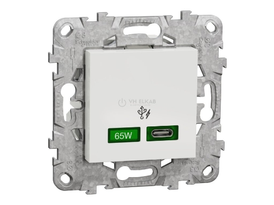Imagine Priză modulară USB C 65W 2 module alb