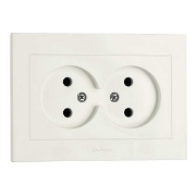 Imagine Priză Schuko modulară 2P+E 16A 2M albă Gewiss Chorus
