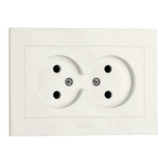 Imagine Priză Schuko modulară 2P+E 16A 2M albă Gewiss Chorus