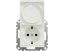 Imagine Priză simplă cu capac alb Sedna Design 2P+E