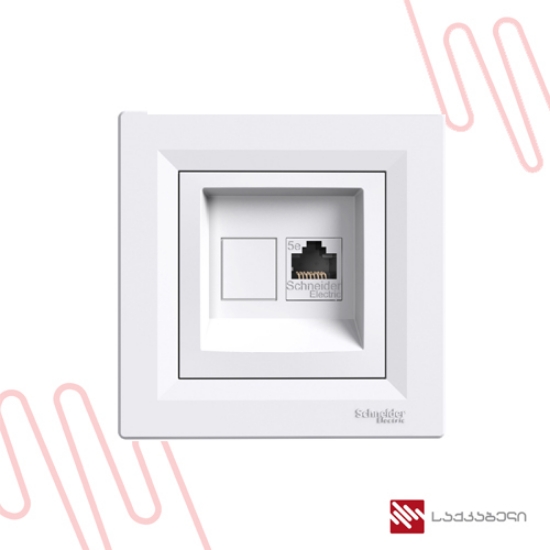Imagine Priză de date RJ45 Cat.5E UTP alb Asfora