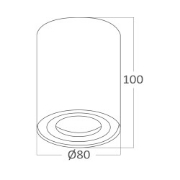 Imagine Corp de iluminat pentru tavan, rotund, 1xGU10, alb, Gama-SR