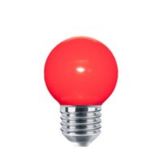 Imagine Bec LED 1W G45 E27 Roșu Braytron