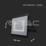 Imagine Reflector LED SMD 100W 6500K IP65 - Negru